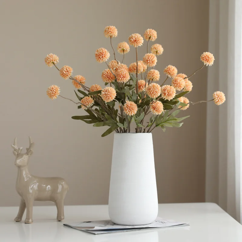 67CM Artificial Dandelion 5 Head Chrysanthemum Home Decoration Bedroom Living Room Decorations Silk Flower Wedding Decoration