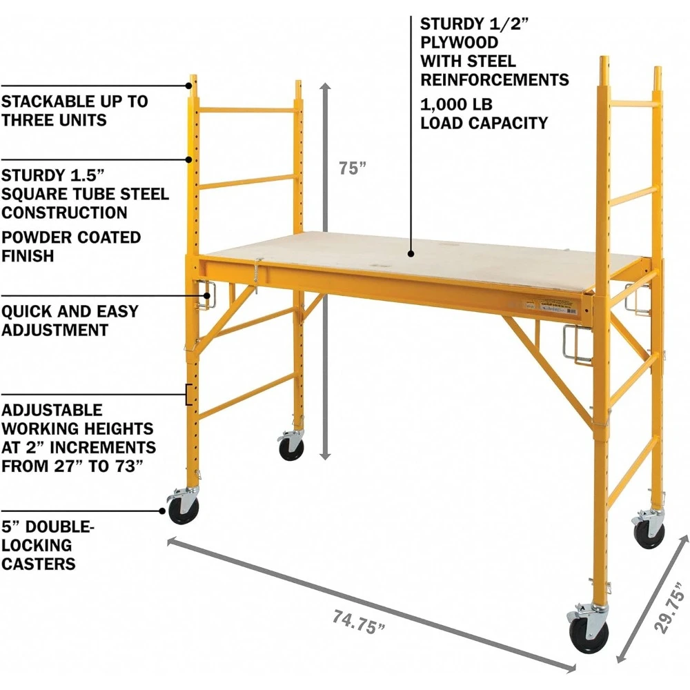 Plataforma de andaime, equipamento de cobertura de escada de andaime de padeiros, 6 pés