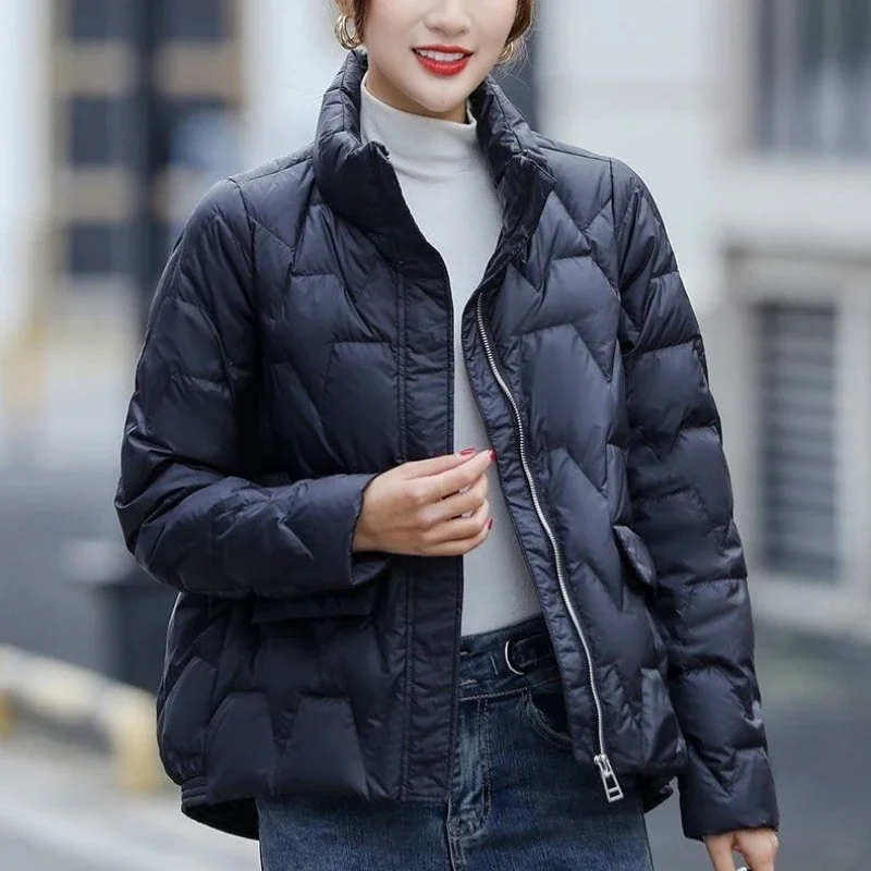 Red Thick Padding Women's Jackets Black Female Coats Short Cropped Quilted Padded Elegant Luxury Inter Special Outerwears Heavy