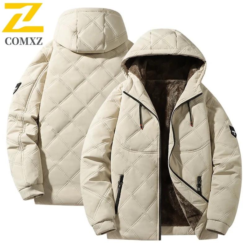 

COMXZ Мужская куртка для хлеба, брендовая роскошная толстая теплая универсальная куртка для пешего туризма, уличная стеганая куртка для катания на лыжах, стильная зимняя подкладка высокого качества