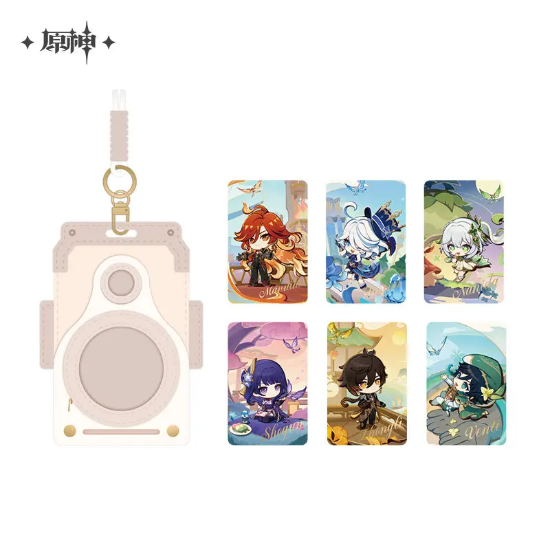 

[Official]Game Genshin Impact Makeup Bag Luggage Tag Venti Furina Mavuika Zhongli Raiden Shogun Velcro Card Pack Cospaly Gifts