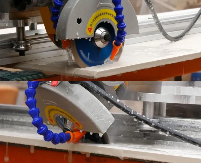 المهنية التلقائي تتحرك 45 درجة ميتري آلة القطع الرطب السكك الحديدية المنشار لآلات الحجر والرخام بلاط الجرانيت