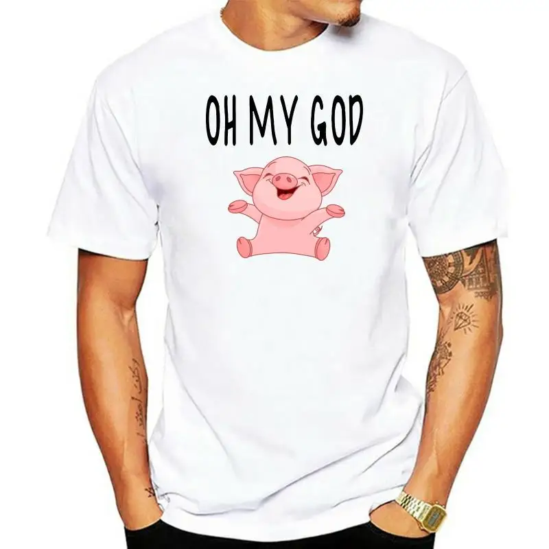 Oh My God Pig T-Shirt Shane Dawson Whats Up Guys Humor Blackwhite Tee Shirt 3xl Style Round Style tshirt Tees Custom Jerseysxx