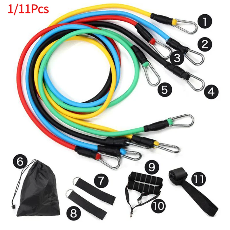 1/11Pcs Set Of Muscle Training Straps, Multifunctional Fitness Tension Strap, Fitness Tension Training Harness, Elastic Rope.