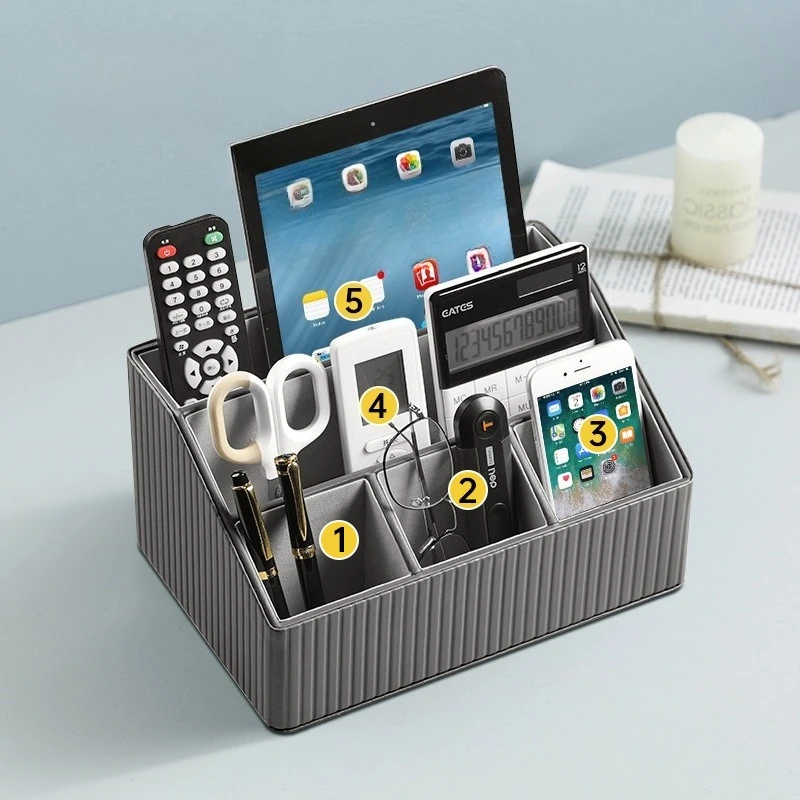 Desktop Storage Box for Miscellaneous Items Coffee Table Bedside Organizer Multi-functional Stationery Office Desk Storage