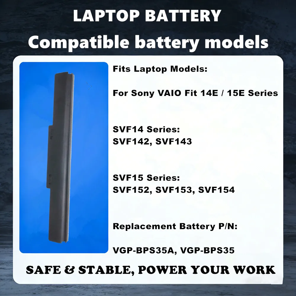 VGP-BPS35A VGP BPS35A Battery For SONY VAIO 14E 15E SVF1521A2E SVF15217SC SVF14215SC   SVF15218SC  SVF152A29M SVF152A27T
