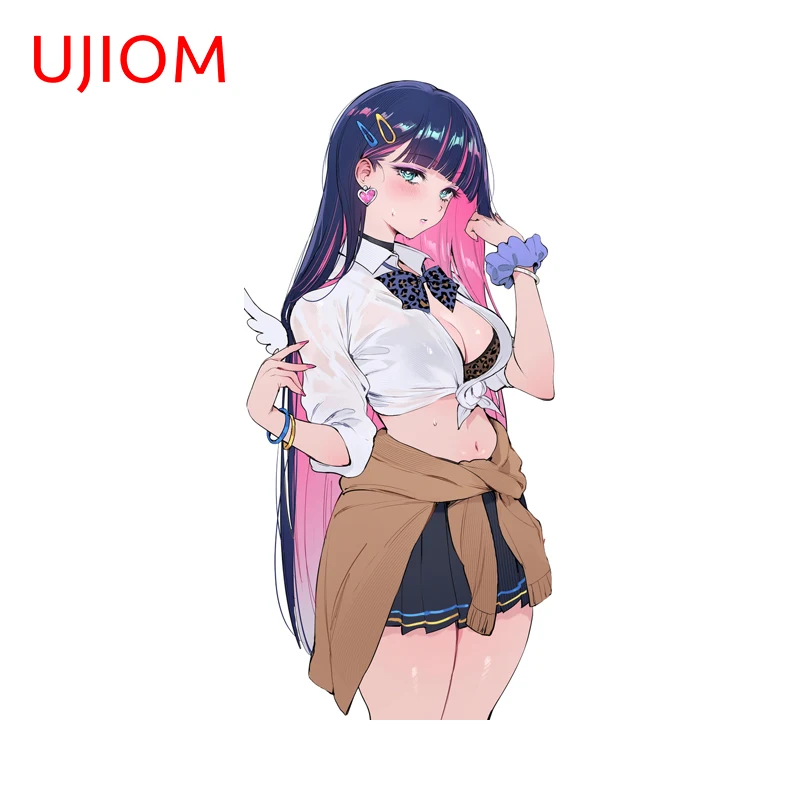 UJIOM Panty & Stocking Pretty Girls Wall Sticker Eye-catching Creative Anime Decal Interesting Coloful Room Decor Accessories