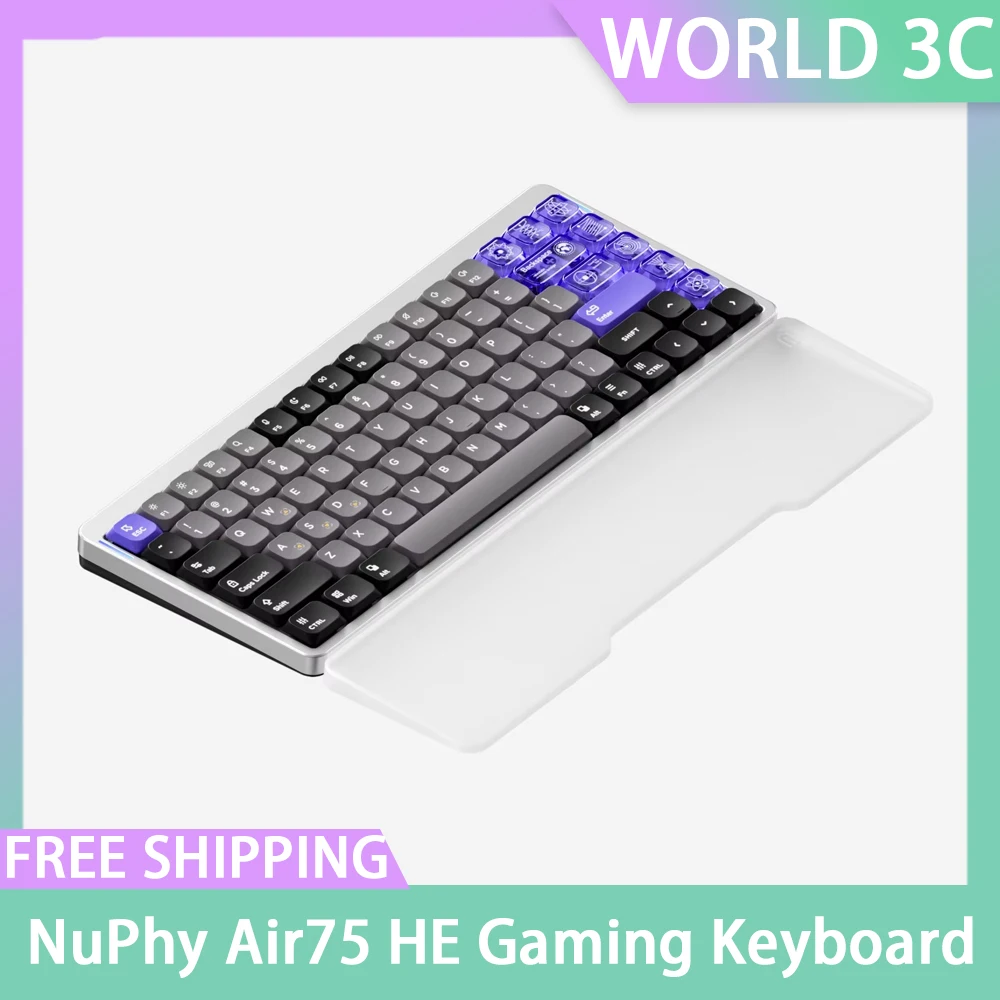 NuPhy Air75 HE Gaming Keyboard Gateron Jade POM Mini Magnetic Switch 0.01mmRT SOCD DKS 8k Polling Rate 0.125ms Latency Keyboard