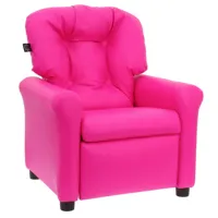 The Crew Furniture Traditional Kids Recliner Chair Faux Leather Pink  Home Furniture  Couch  Living Room Furniture Lounge Chair