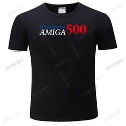 men O-neck summer short sleeve COMMODORE AMIGA 500 COMPUTER T-SHIRT Retro 80s Video Games C64 ZX Spectrum fashion tee-shirt