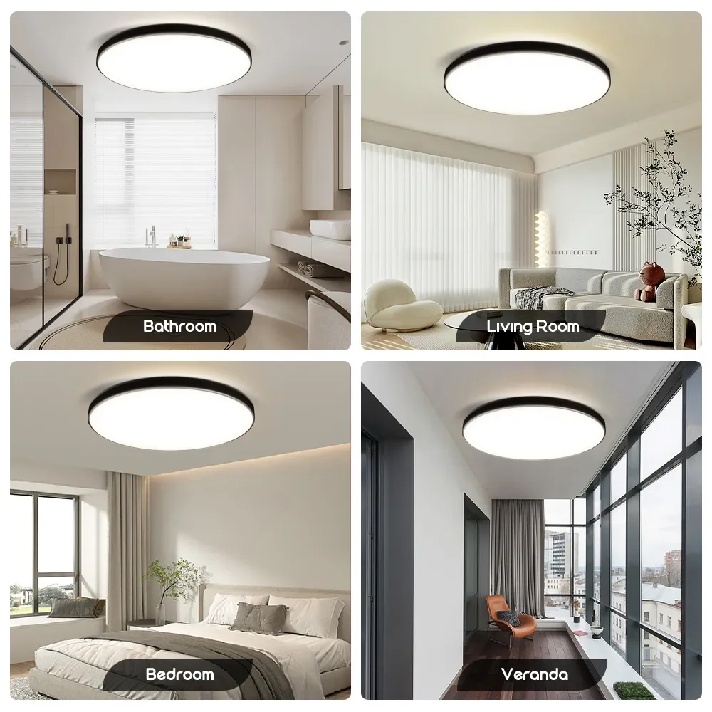 110V 220V LED Ceiling Light Waterproof Modern Ceiling Lamp 20w/30w/40w /50w For Living Room Bedroom Bathroom Kitchen Lighting