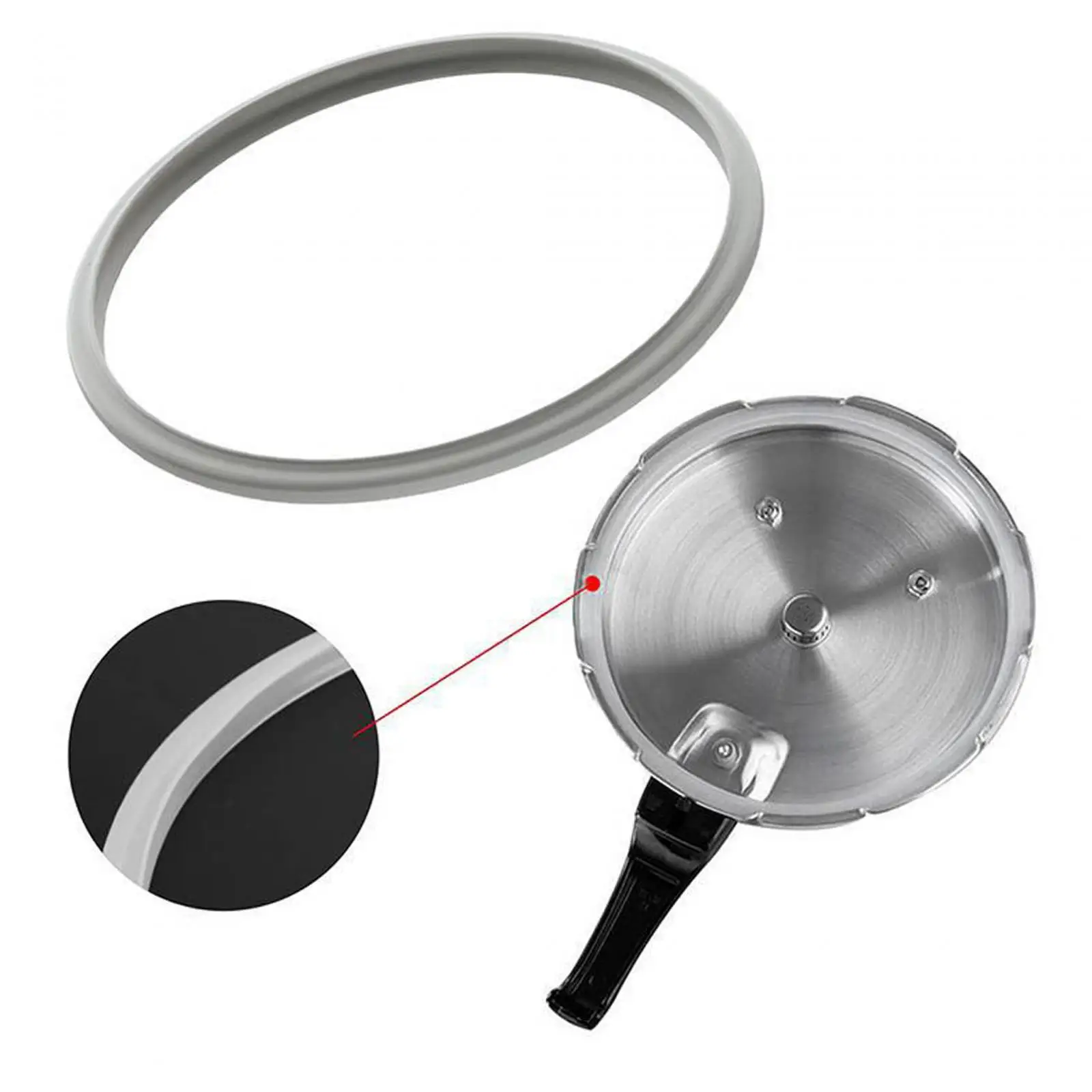 Replacement Gasket, Cooking Sealing Ring, Silicone Cook Pot Gasket, Portable Pressure Cooker Sealing Ring for Cookware
