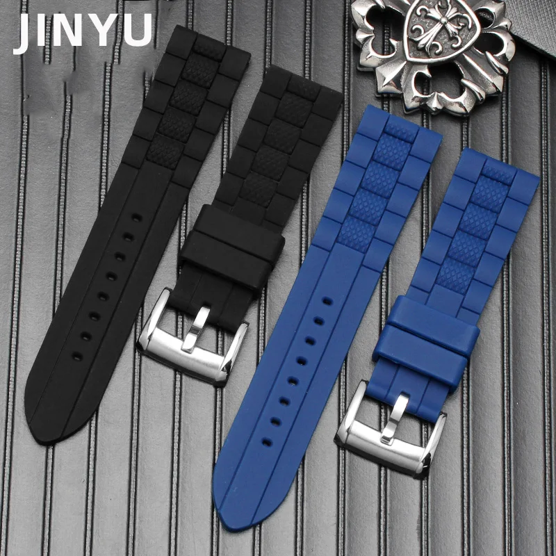 Blue Angel watch band Citizen AT8020 Armani waterproof silicone watch band 22mm 23mm Silicone Sports watchband simple strap