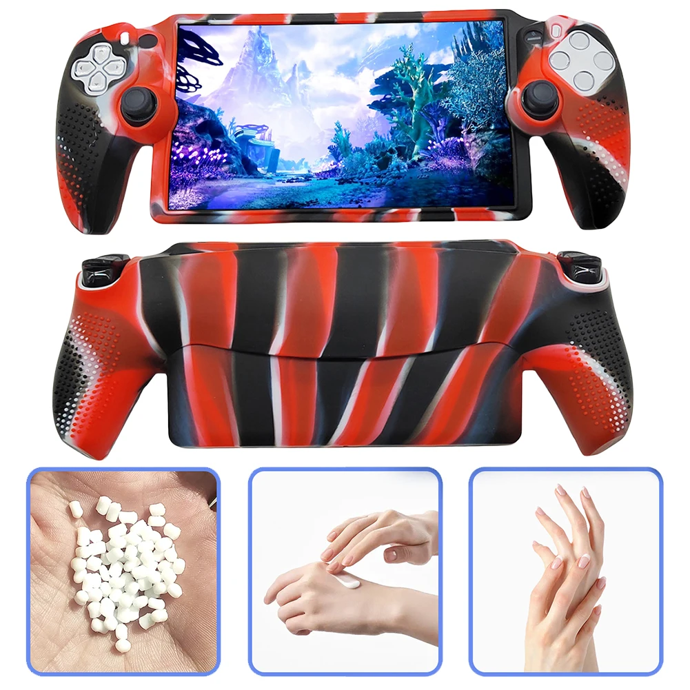 Silicone Protective Case Drop-proof Soft Case Cover Sleeve Anti-Scratch Handheld Game Console Cover for PS5 Portal Game Console