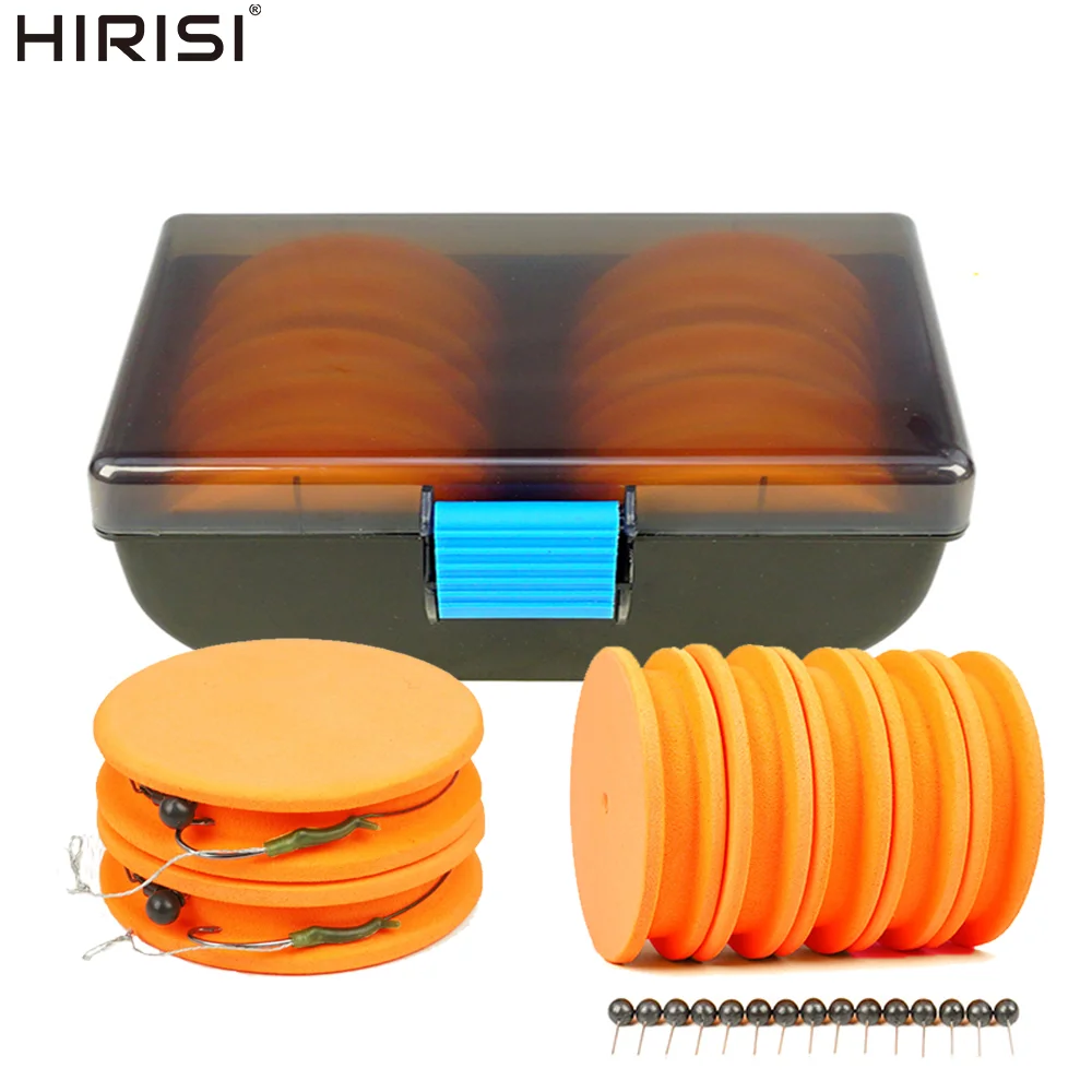 HIRISI 10 unids/caja carretes de hilo de pescar de espuma EVA + 10 pines aparejo de pesca de carpa bobinadoras línea líder almacenamiento gancho organizador de aparejo duradero