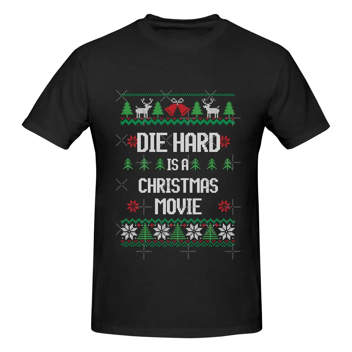 Funny Die Hard Is A Christmas Movie Active Men's T-shirt Printed Tops are loose and slim fit Women's T-shirts