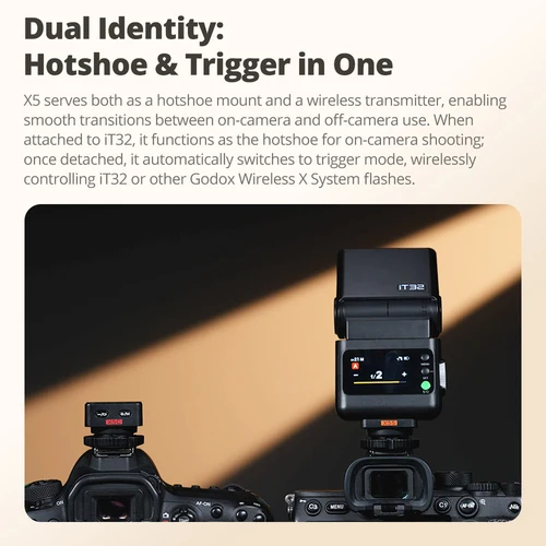 Imagen 2 del producto Godox iT32 iFlash cámara Flash Speedlite X5 C/N/S/F/O Hot Shoe Trigger HSS TTL un sistema Flash de bolsillo para Sony Canon Nikon Fuji