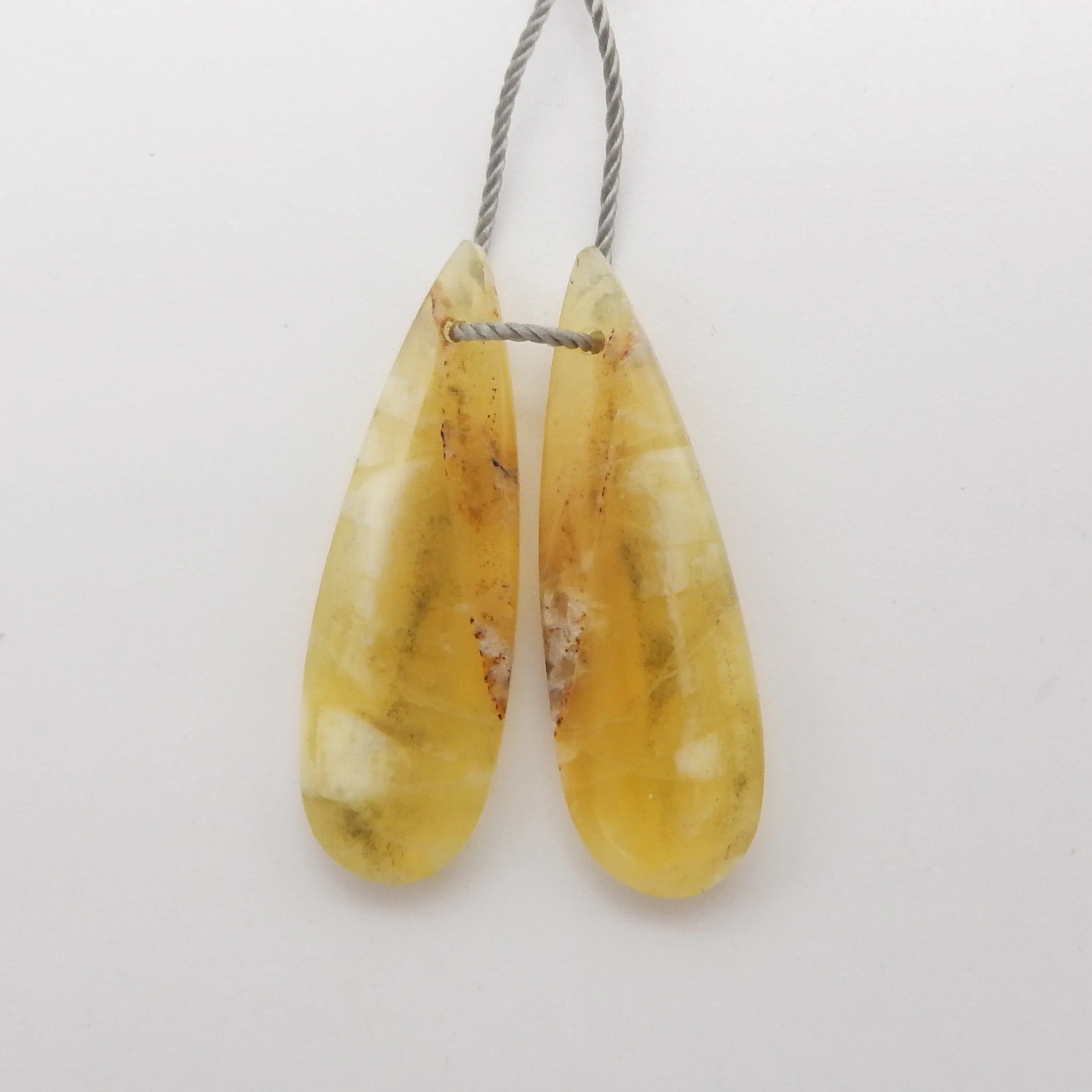 Natural Yellow Opal Water Drop Earrings Beads For Women Jewelry Making , DIY Jewelry, Gemstone Earrings,Gemstone Jewelry