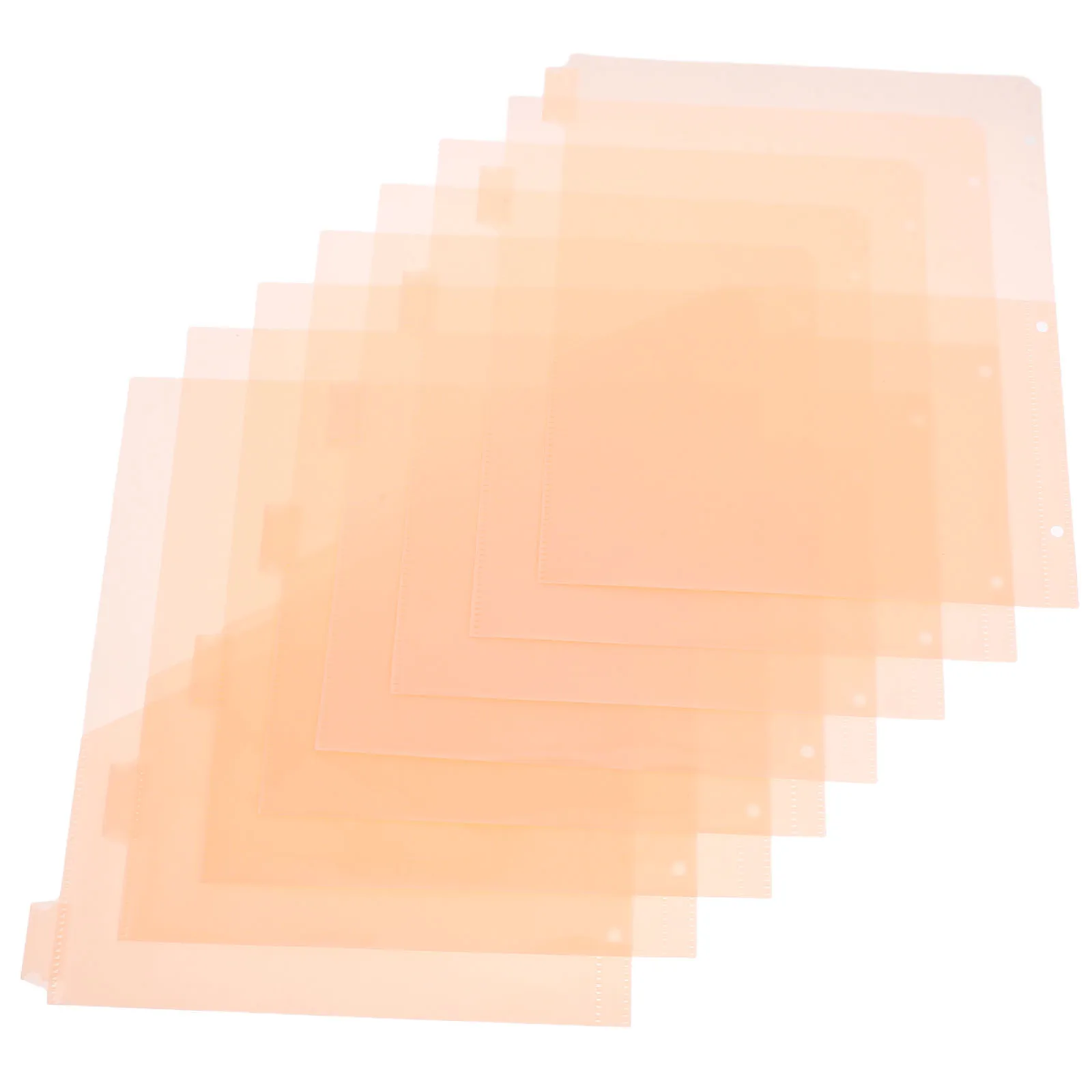 

8Pcs Binder Dividers Pockets Tabs Plastic Inserts Organizing Documents Reliable Protection Large Capacity Portable Lightweight