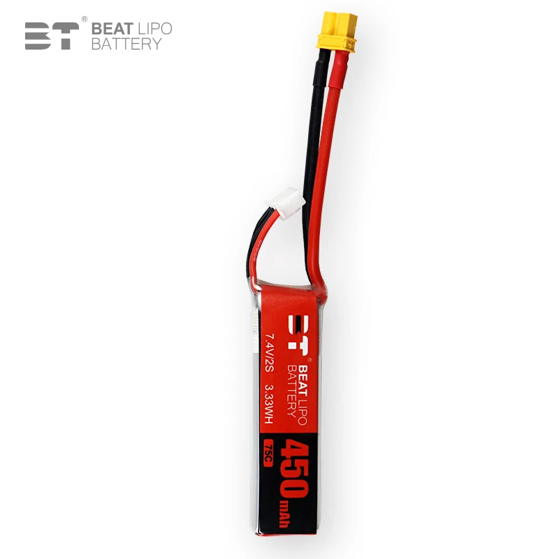 2S 7.4V 450mAh 75C LiPo Battery For RC Helicopter Quadcopter FPV Racing Drone Parts With XT30 Plug 7.4v Drones Battery