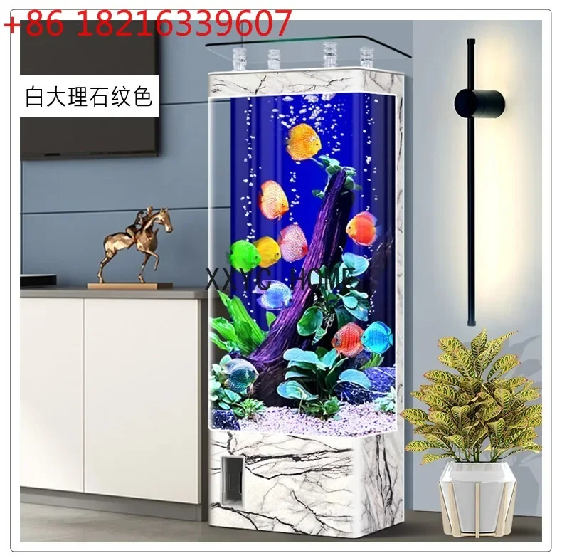 TV Cabinet Fish Tank Living Room Small Light Luxury Floor Vertical Modern Ecological Fish Globe