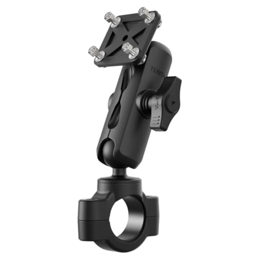 

Motorcycle GPS Mount Compatible with Garmin Montana Zumo XT GPS - Handlebar Base with Medium Double Socket Arm for Secure and R