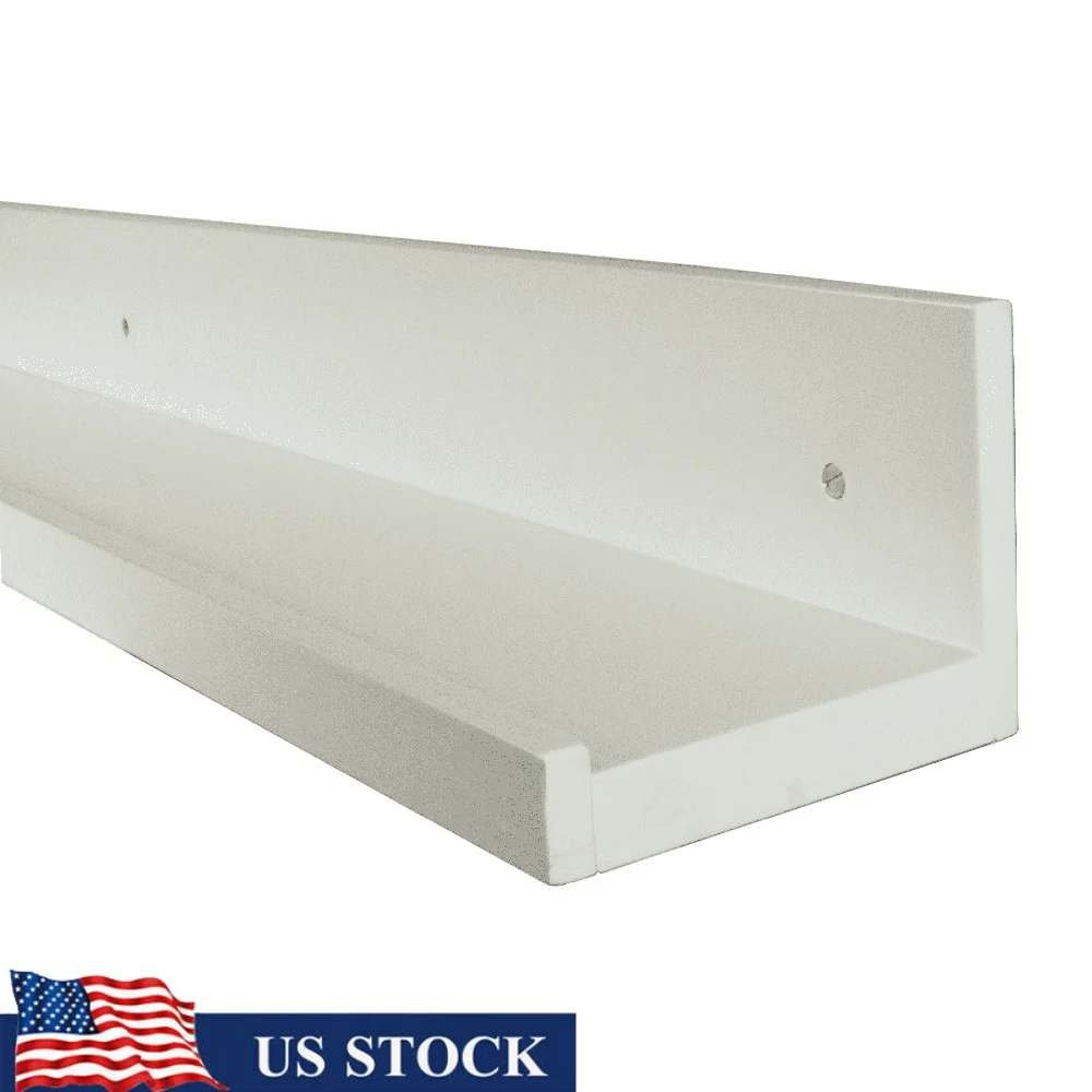 

Wall Mounted Floating Shelf 36 Inch White Matt Finish Picture Ledge Durable MDF Supports Decor Frames Easy Install Indoor Use