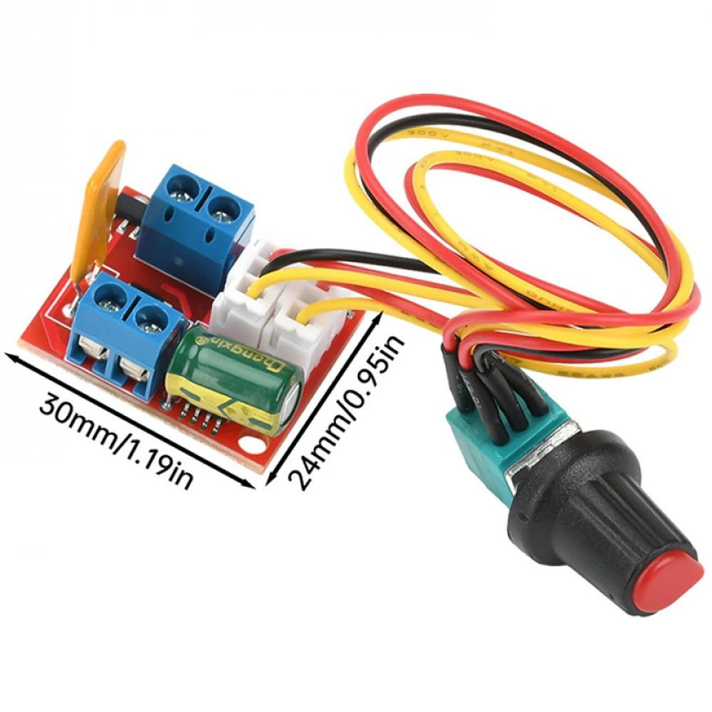 DC4.5V-35V Mini Motor Speed Governor 90W Motor Speed Control Switch LED Dimmer 1%-100% PWM Duty Cycle