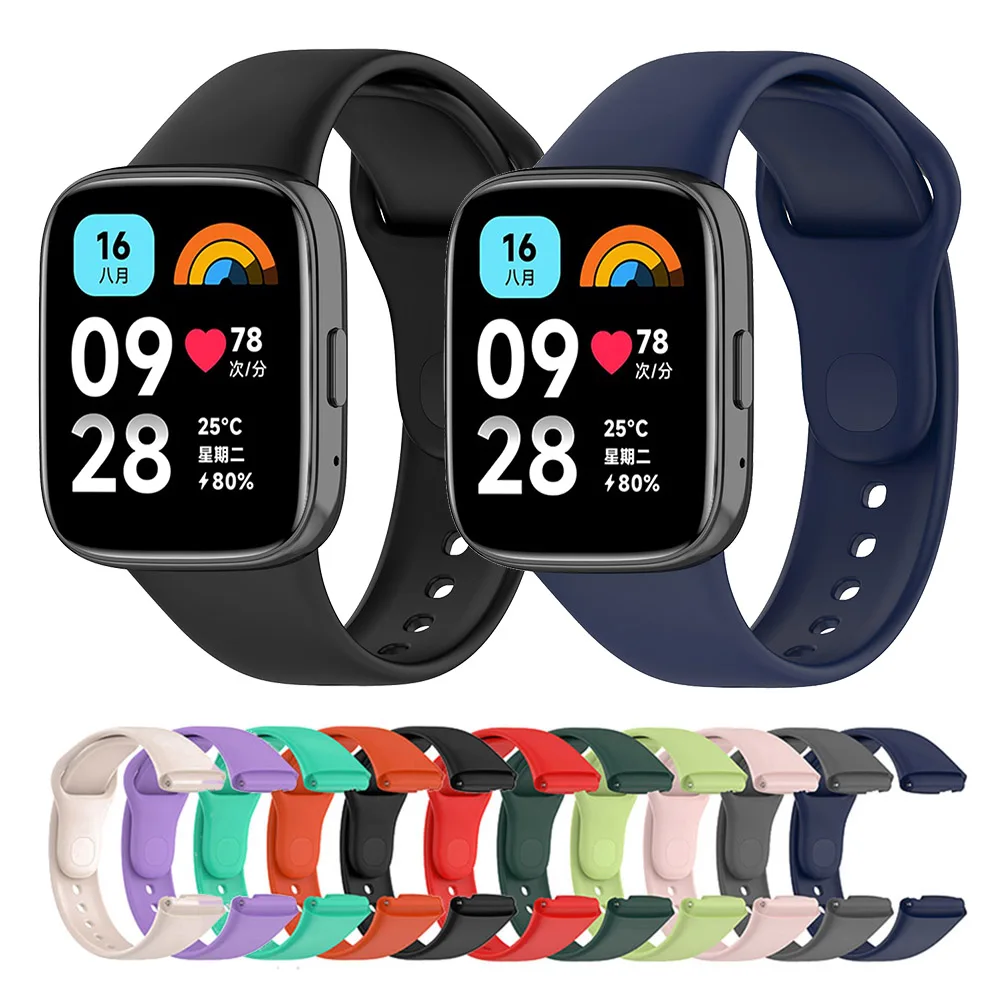 Silikon-Armband für Redmi Watch 3, Active/Lite-Armband, Smartwatch-Armband