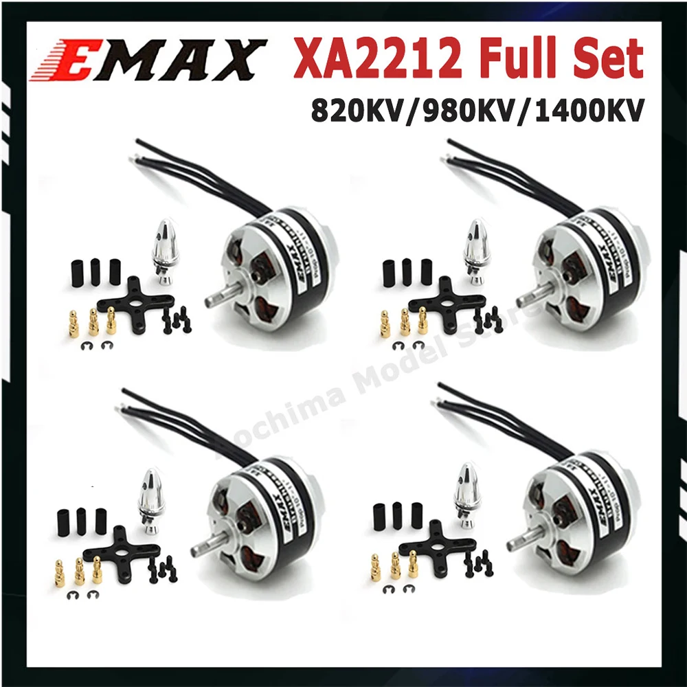 EMAX XA2212 2212 820KV/980KV/1400KV 2-3S Brushless Motor for RC Multirotor Airplane Fixed-Wing APC 8040 8060 9060 1047 1147