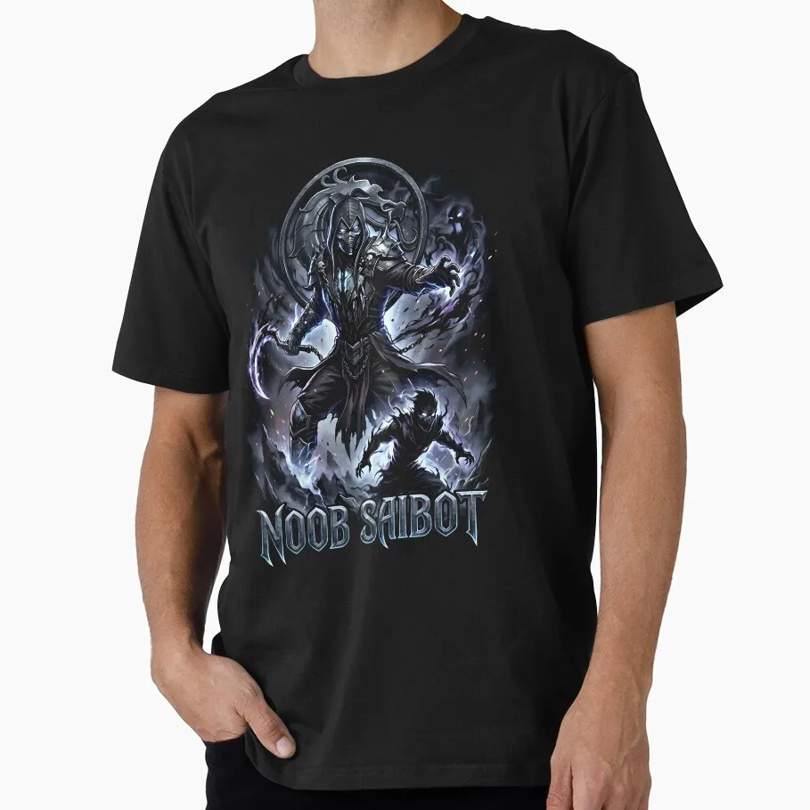 Noob Saibot Shadow Clone 90's Mortal Kombat Gift tee for gamer 100% cotton printed Men's Short Sleeve Graphic T-Shirt All size
