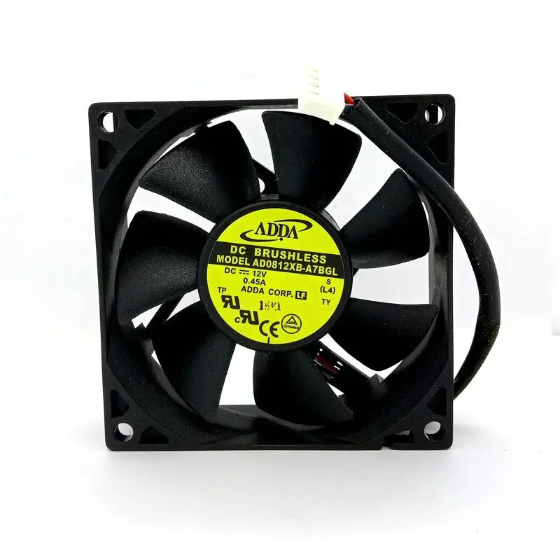 AD0812UX-A7BGL AD0812XB-A7BGL 8025 12V 0.45A cooling fan 4line 80*80*25MM HZDO