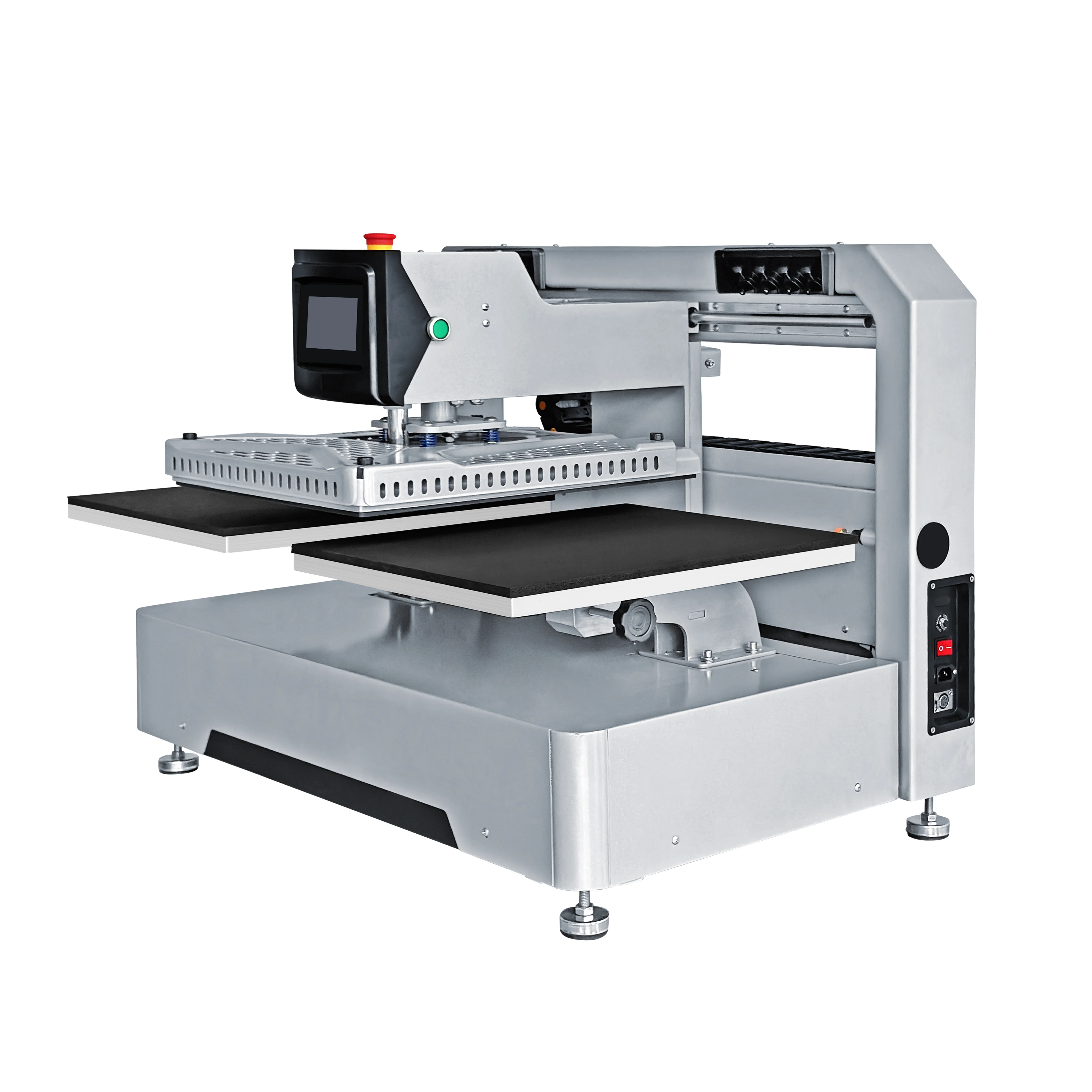 نمط جديد 16x20 الكهربائية التلقائي محطة مزدوجة آلة الصحافة الحرارة لطباعة تي شيرت التسامي