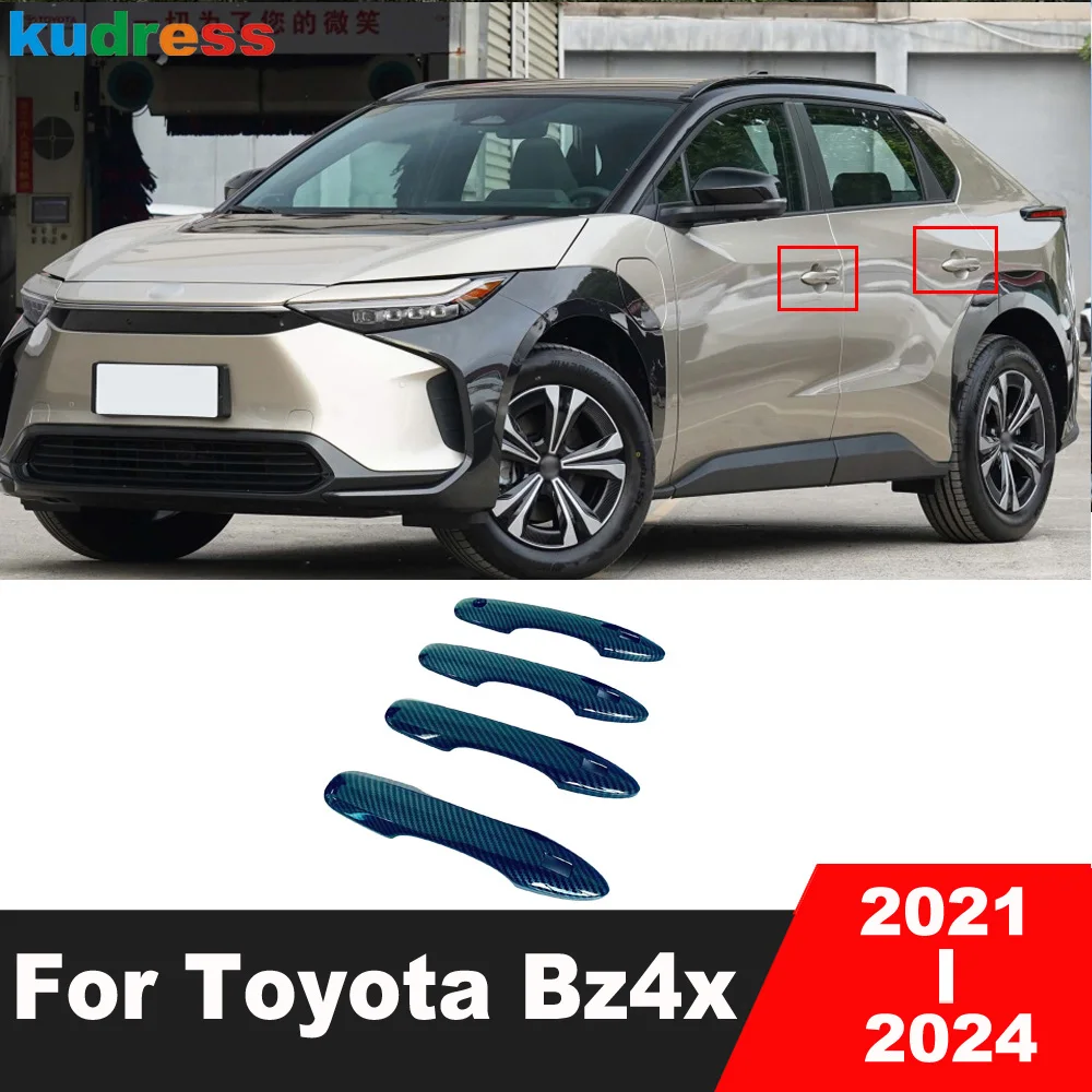 

Накладка на дверную ручку автомобиля из углеродного волокна для Toyota Bz4x 2021 2022 2023 2024