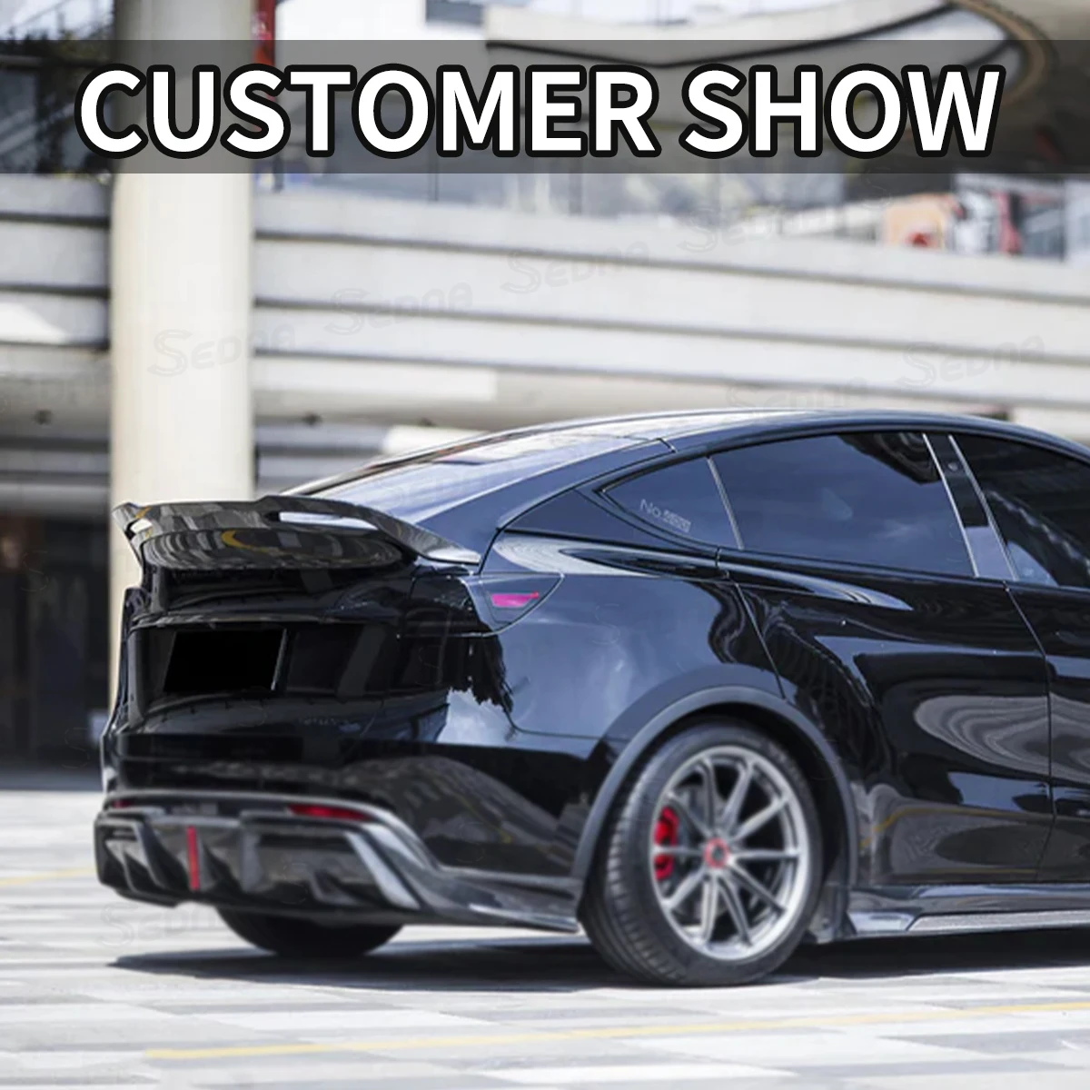 Carbon Fiber Rear Trunk Spoiler Wing Performance for 2021-2023 Tesla Model Y - Tailgate Flap Lip Decklid Trim Body Accessories