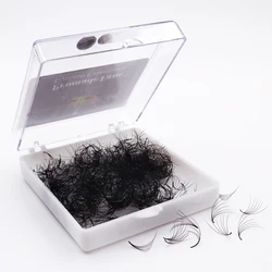 3D-14D 0.07D Handmade Promade Fan Soft and Silk Matt Black Premade Loose Volume Fans Thin Pointy Base Lash Extensions In Stock