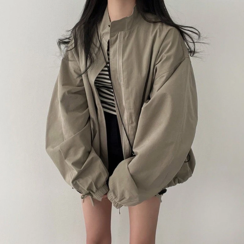 Women's Jacket, Women's Thick, Hara-Ju Coat, Baggy Street Ware, Spring Jacket