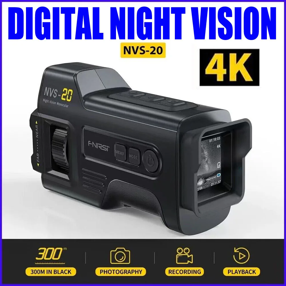 Nvs-20 Night Vision Monocular 4k Hd Infrared 6x Digital Zoom Telescope Night Hunting Wildlife Observation