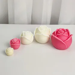 3D Rose Flower Silicone Candle Molds DIY Aromatherapy Candle Wax Molds Chocolate Party Baking Cake Craft Casting Mold Home Decor