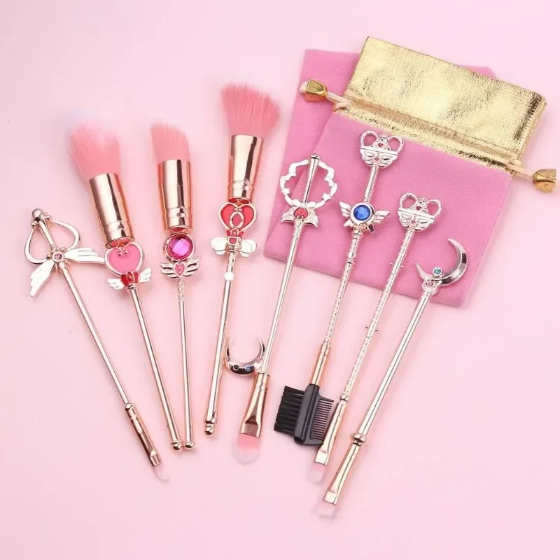 Sailor Moon Anime Kawaii Ins Style Makeup Brush Beginner Makeup Set Tools Eyeshadow Brush Girlfriend Birthday Gift Wholesale