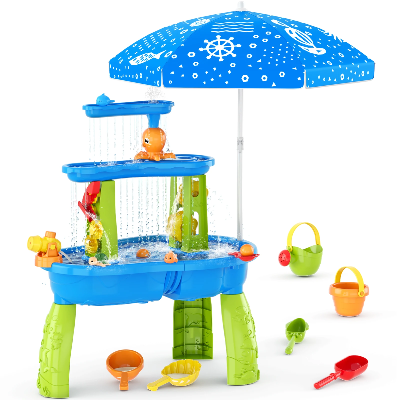 Kids Sand Water Table Children's Beach Toys Outdoor Garden Bunker Set Summer Beach Children DIY Parent-child Interactive Toy