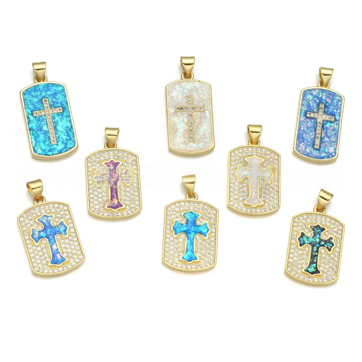 5pcs European and American Australian Baby Shell Cross Pendant Accessories DIY Pearl Necklace Jewelry Making Materials Wholesale