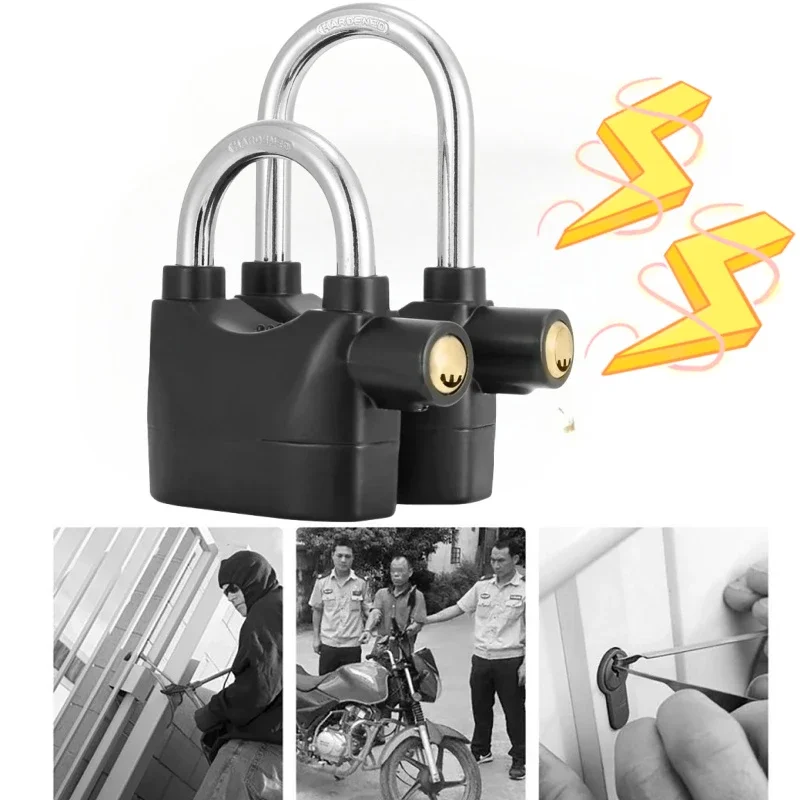 

Anti-theft Alarm Lock Padlock Motorbike Locks Electric Bicycle Locks Outdoor Door Locked Waterproof Anti-pick Anti-theft Lock