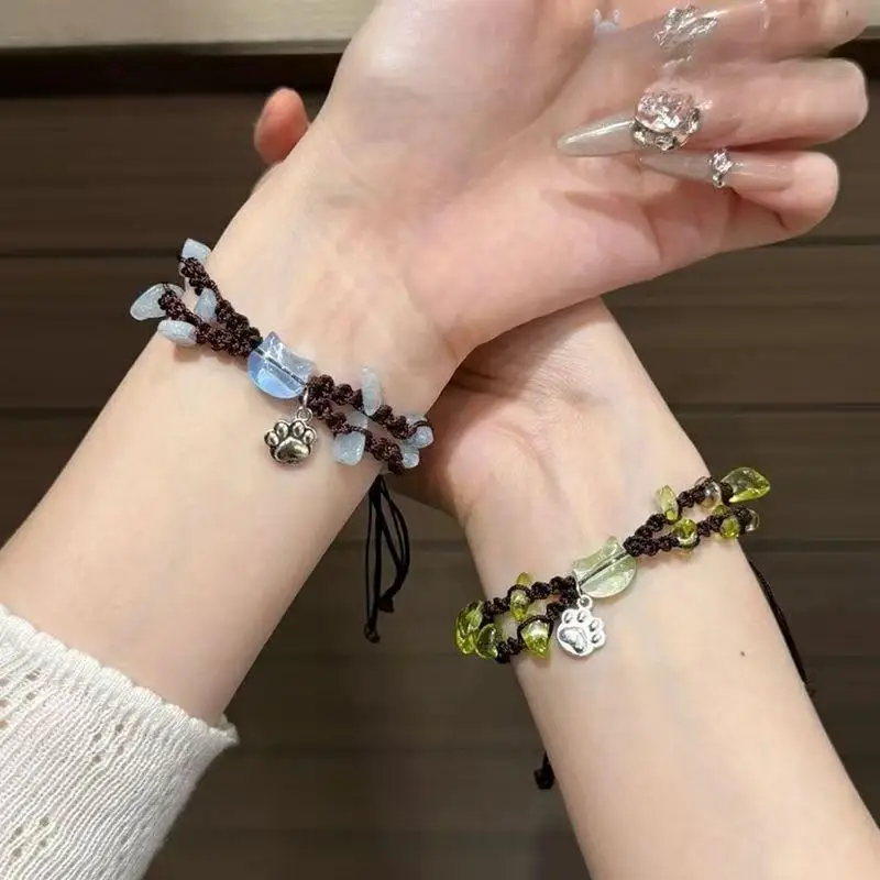 Matching Bracelets Unique White Bracelet Black Bracelet Adjustable Couple Bracelets For Zodiac Year Anniversaries Daily Outfit