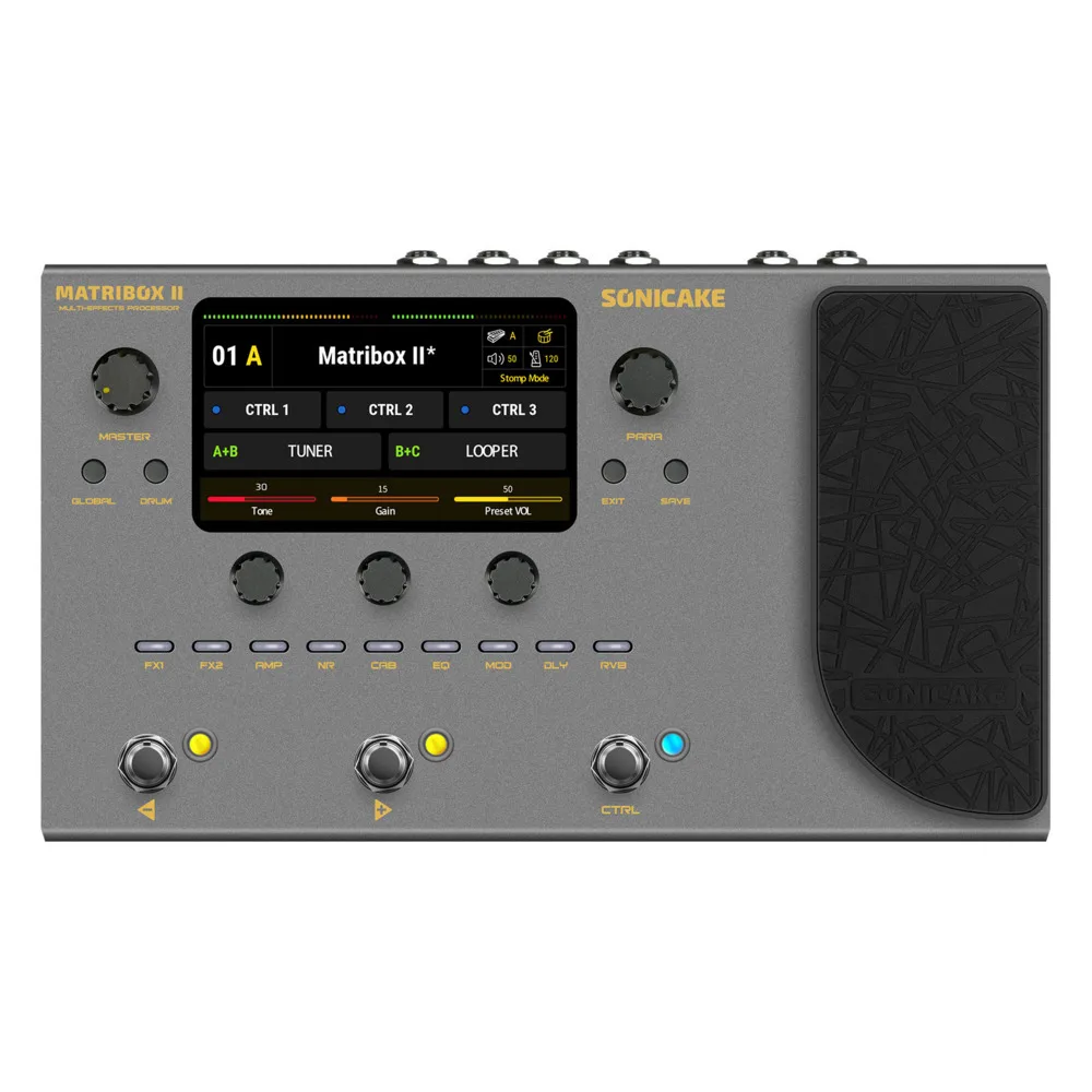 SONICAKE Matribox II Brasil New Guitar Bass Amp Modeling Multi-Effects Processor with Expression Pedal FX Loop MIDI Stereo USB