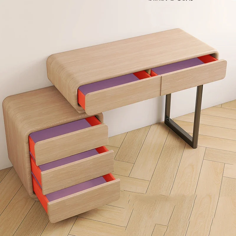 French Solid Wood Dressing Table Luxury Bedroom Drawer European Dressing Table Girls Storage Penteadeira Para Quarto Furniture