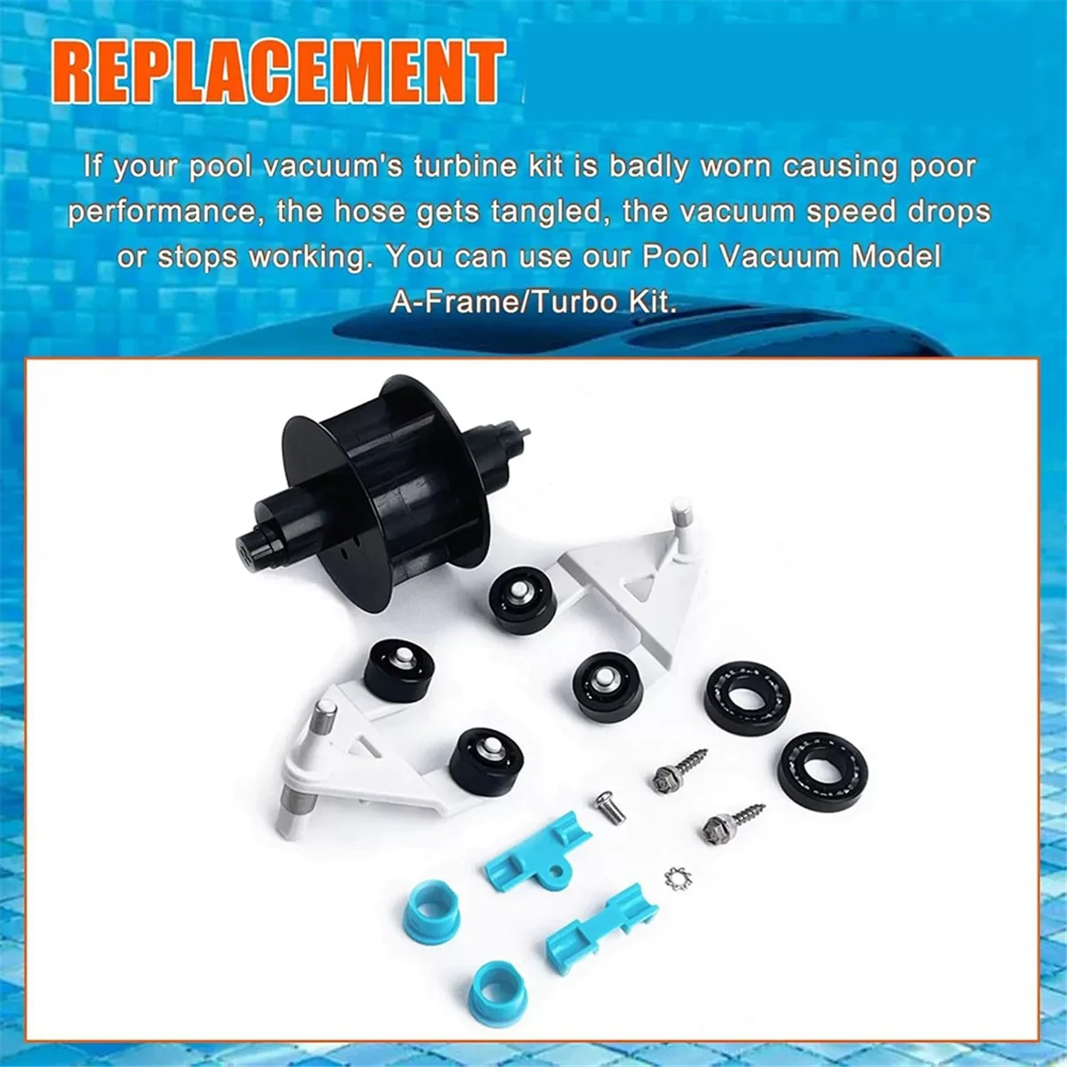 Аксессуары для чистки бассейна ABJZ Комплект AXV621DAT, подходящий для чистящих средств для бассейна Портативный многоцелевой комплект