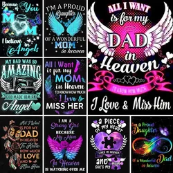 Miss You Mom 5D Diamond Painting Mosaic Art Memorial Quotes Embroidery Grief Verses Remembrance Miss You Dad Home Decor