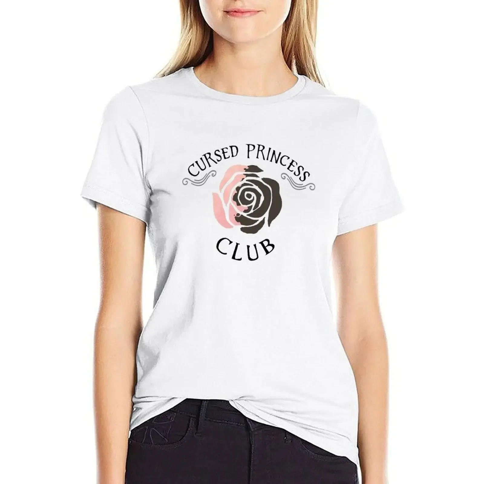 Cursed Princess Club T-shirt cute tops Short sleeve tee t-shirt dress for Women plus size sexy