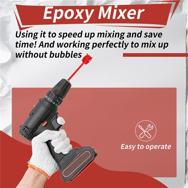 가전 부품 수지 믹서 패들, 드릴용 에폭시 믹서 부착물, 재사용 가능한 페인트 교반기 드릴 부착물